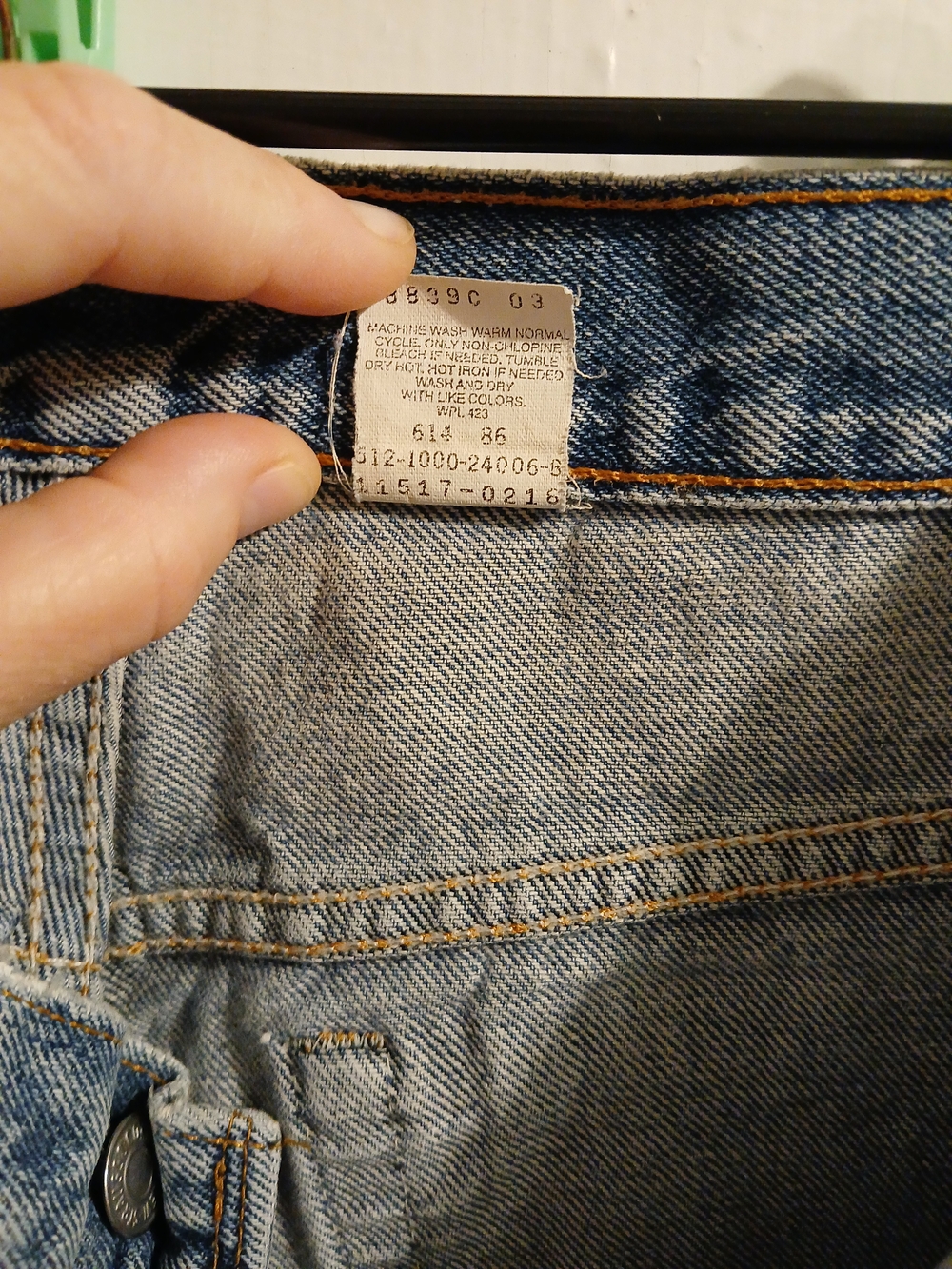 Levi's 517 Slim Fit 7 Juniors Boot Cut Jeans-Blue with Orange Stitching Vintage - Picture 16 of 16